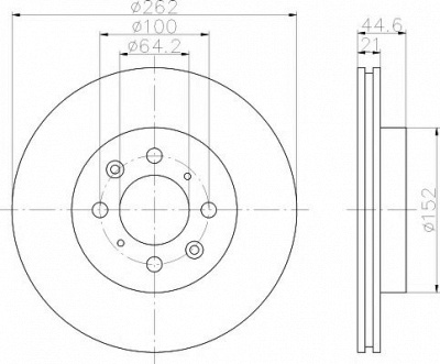 HELLA PAGID 8dd355103121 -  Тормозной диск